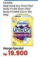 Harga Charm Nap Urine Dry/Body Fit Extra Maxi