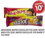 Promo Harga BENG-BENG Wafer Chocolate Maxx 22 gr - Superindo