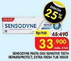 Promo Harga Sensodyne Pasta Gigi Repair & Protect Original, Extra Fresh 100 gr - Superindo