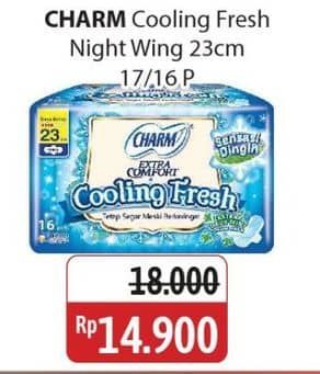 Promo Harga Charm Extra Comfort Cooling Fresh Wing 23cm 16 pcs - Alfamidi