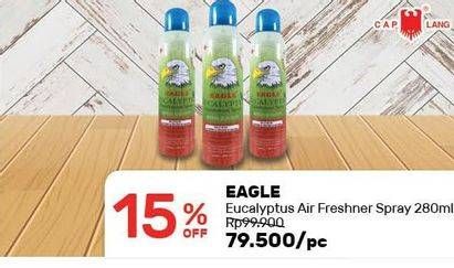 Promo Harga CAP LANG Eagle Eucalyptus Disinfectant Spray 280 ml - Guardian