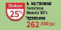 Promo Harga Nutrimax Feminine Beauty 30 pcs - Guardian