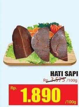 Promo Harga Beef Liver (Hati Sapi) per 100 gr - Hari Hari