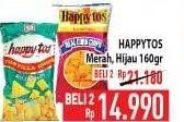 Promo Harga HAPPY TOS Tortilla Chips Merah, Hijau per 2 pcs 160 gr - Hypermart