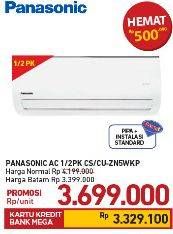 Promo Harga PANASONIC CS/CU-ZN5WKP  - Carrefour