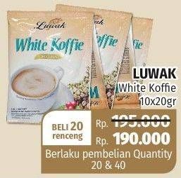 Promo Harga Luwak White Koffie per 10 pcs 20 gr - Lotte Grosir