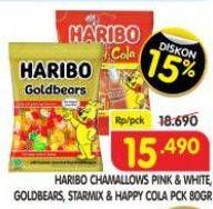 Promo Harga Haribo Candy Gummy Chamallows Pink White, Gold Bears, Starmix, Happy Cola 70 gr - Superindo