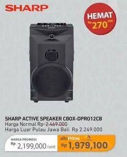 Promo Harga Sharp Active Speaker CBOX-DPRO12CB  - Carrefour