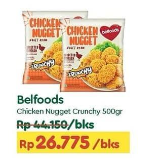 Promo Harga Belfoods Nugget Chicken Nugget Crunchy 500 gr - TIP TOP