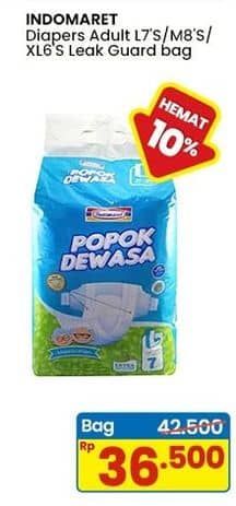 Promo Harga Indomaret Diapers Adult L7, M8, XL6 6 pcs - Indomaret