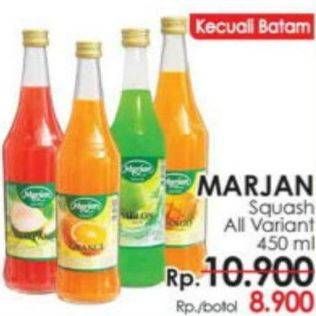 Promo Harga Marjan Syrup Squash All Variants 450 ml - Indomaret