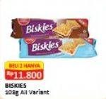 Promo Harga BISKIES Sandwich Biscuit All Variants per 2 pouch 108 gr - Alfamart