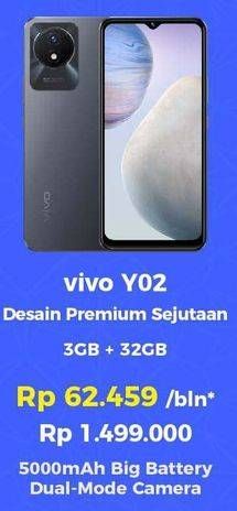 Promo Harga Vivo Y02 Smartphone 3/32GB  - Erafone