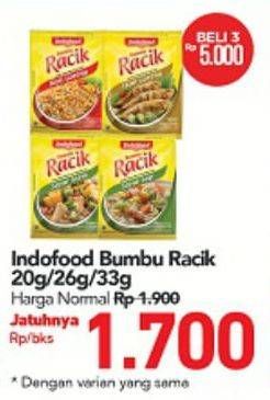 Promo Harga Indofood Bumbu Racik 20gr/26gr/33gr  - Carrefour