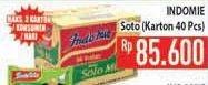 Promo Harga INDOMIE Mi Kuah Soto Mie per 40 pcs 70 gr - Hypermart