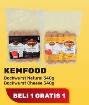 Promo Harga Kemfood Bockwurst Natural, Cheese 340 gr - Yogya