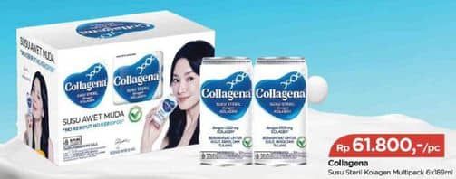 Promo Harga Collagena Susu Steril Kolagen 189 ml - TIP TOP