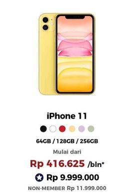 Promo Harga APPLE iPhone 11 | Liquid Retina HD LCD 6.1 inci - Kamera 12MP  - Erafone