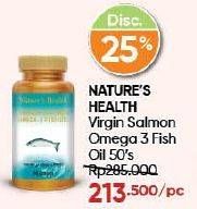 Promo Harga Natures Health Virgin Salmon Omega-3 Fish Oil 50 pcs - Guardian