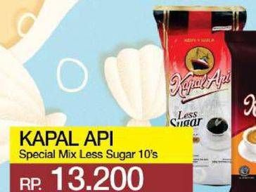 Promo Harga Kapal Api Special Mix Less Sugar per 10 sachet 21 gr - Yogya
