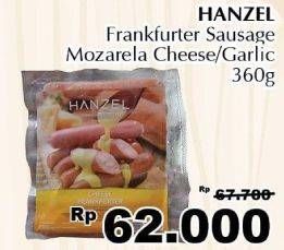 Promo Harga HANZEL Frankfurter Mozarela Cheese, Garlic 360 gr - Giant
