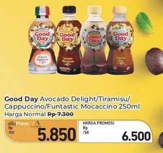 Promo Harga Good Day Coffee Drink Avocado Delight, Tiramisu Bliss, Originale Cappucino, Funtastic Mocacinno 250 ml - Carrefour