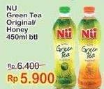 Promo Harga NU Green Tea Original, Honey 450 ml - Indomaret