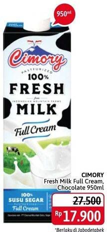 Promo Harga CIMORY Fresh Milk Chocolate, Full Cream 950 ml - Alfamidi