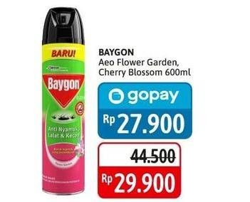 Promo Harga Baygon Insektisida Spray Flower Garden, Cherry Blossom 600 ml - Alfamidi