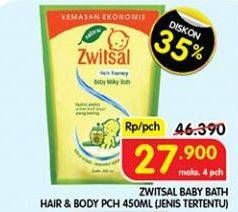 Promo Harga Zwitsal Natural Baby Bath 450 ml - Superindo
