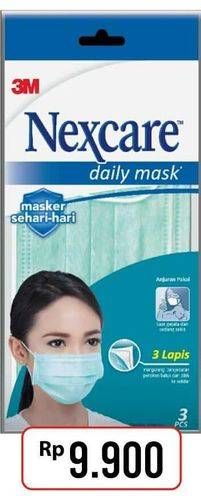 Promo Harga 3M NEXCARE Masker Daily 3 pcs - Alfamart