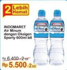 Promo Harga INDOMARET Air Minum Dengan Oksigen Sporty 600 ml - Indomaret