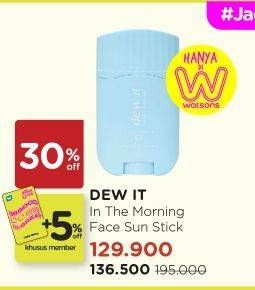 Promo Harga Dew It In The Morning Face Sun Stick  - Watsons