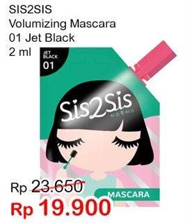 Promo Harga SIS2SIS Mascara Volumizing 01 Jet Black 2 ml - Indomaret