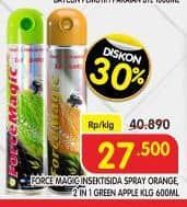 Promo Harga Force Magic Insektisida Spray Orange, Green Apple 600 ml - Superindo