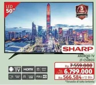 Promo Harga Sharp 2T-C50BG1i | LED TV 50"  - Lotte Grosir