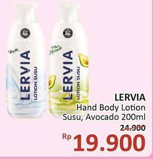 Promo Harga LERVIA Lotion Susu, Avocado 200 ml - Alfamidi