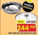 Promo Harga VIERA Shabu Pot 32 Cm With Glass Lid TMS 99  - Superindo