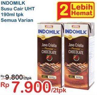 Promo Harga INDOMILK Susu UHT All Variants per 2 pcs 190 ml - Indomaret