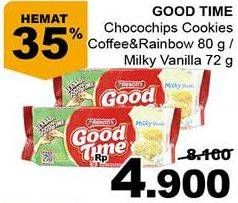 Promo Harga Good Time Cookies Chocochips Coffee & Rainbow / Milky & Vanilla  - Giant