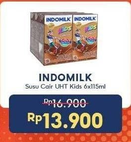 Promo Harga INDOMILK Susu UHT Kids per 6 tpk 115 ml - Indomaret