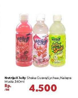 Promo Harga NUTRIJELL Jelly Shake Guava Flavor, Lychee Flavor, Kelapa Muda 340 ml - Carrefour