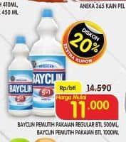 Promo Harga Bayclin Pemutih Pakaian 500 ml - Superindo