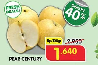 Promo Harga Pear Century per 100 gr - Superindo