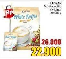 Promo Harga Luwak White Koffie Original per 20 sachet 20 gr - Giant