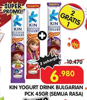 Promo Harga KIN Bulgarian Yogurt Slurp Kids All Variants 45 gr - Superindo