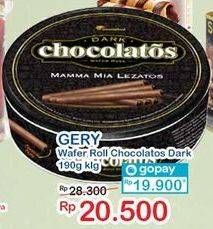 Promo Harga CHOCOLATOS Wafer Roll Cokelat Dark 190 gr - Indomaret