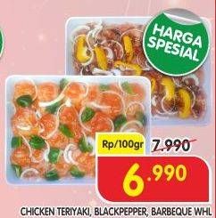 Promo Harga Chicken Teriyaki, Blackpepper, BBQ 100 g  - Superindo