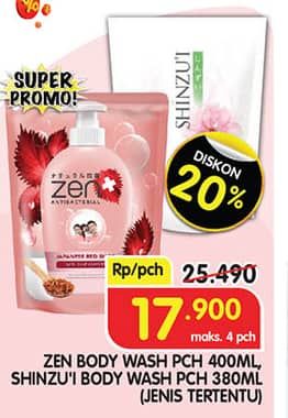 Promo Harga Shinzui/Zen Body Wash  - Superindo