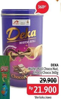 Promo Harga DUA KELINCI Deka Wafer Roll Choco Nut, Choco 360 gr - Alfamidi